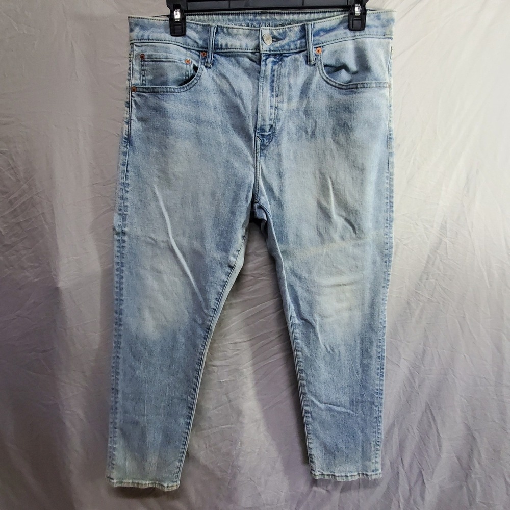 American Eagle Airflex+ Light Wash Slim Jeans Mens 36x30